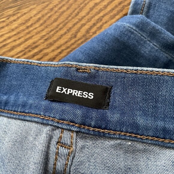 Express Women 2S Ripped Denim Stretch Supersoft High Rise Skinny Jeans NWT - Picture 14 of 16